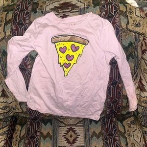 Girls 6x cat and Jack pizza long sleeve t.